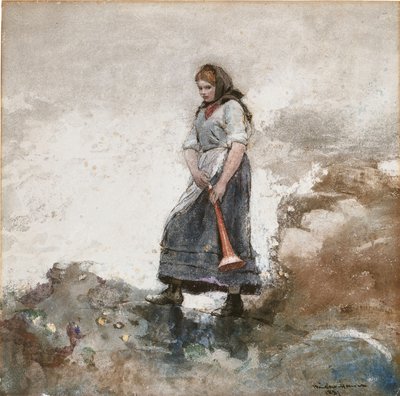 Dochter van de kustwacht door Winslow Homer